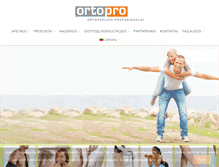 Tablet Screenshot of ortopro.lt
